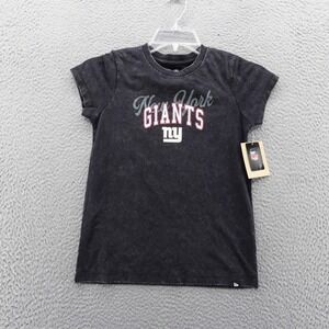 New York Giants NFL T Shirt Kids Size L 10/12 Gray Black Football‎ NWT